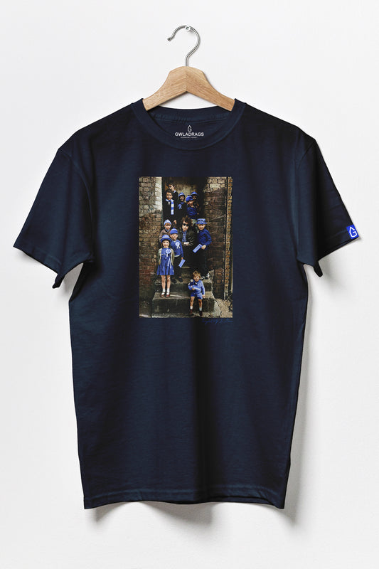 Tangled Up In Blue - Premium Cotton T-Shirt / Navy Blue