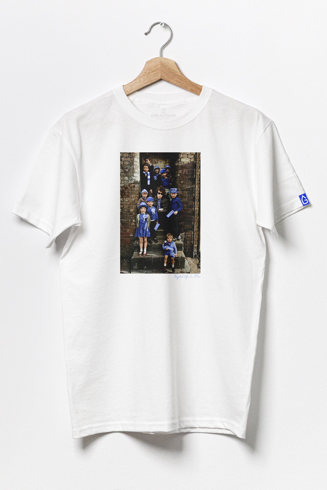 Tangled Up In Blue - Premium Cotton T-Shirt / White