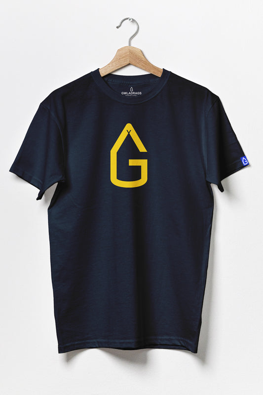 Gwladrags - Logo - Premium Cotton T-Shirt / Navy Blue