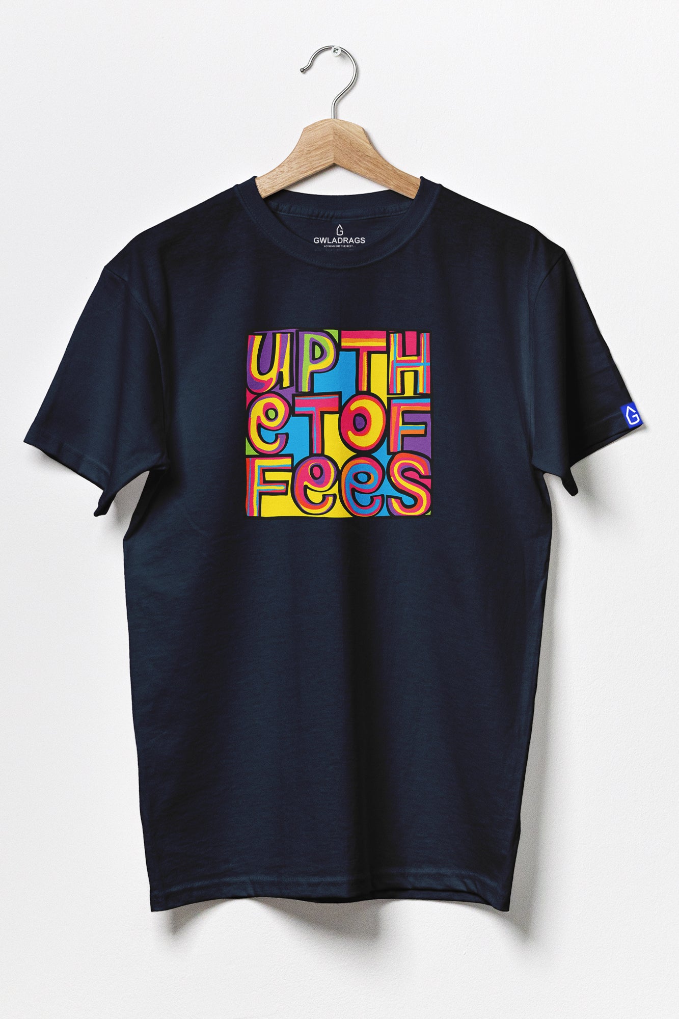TOFFEE MONDAYS - Premium Cotton T-Shirt / Navy Blue