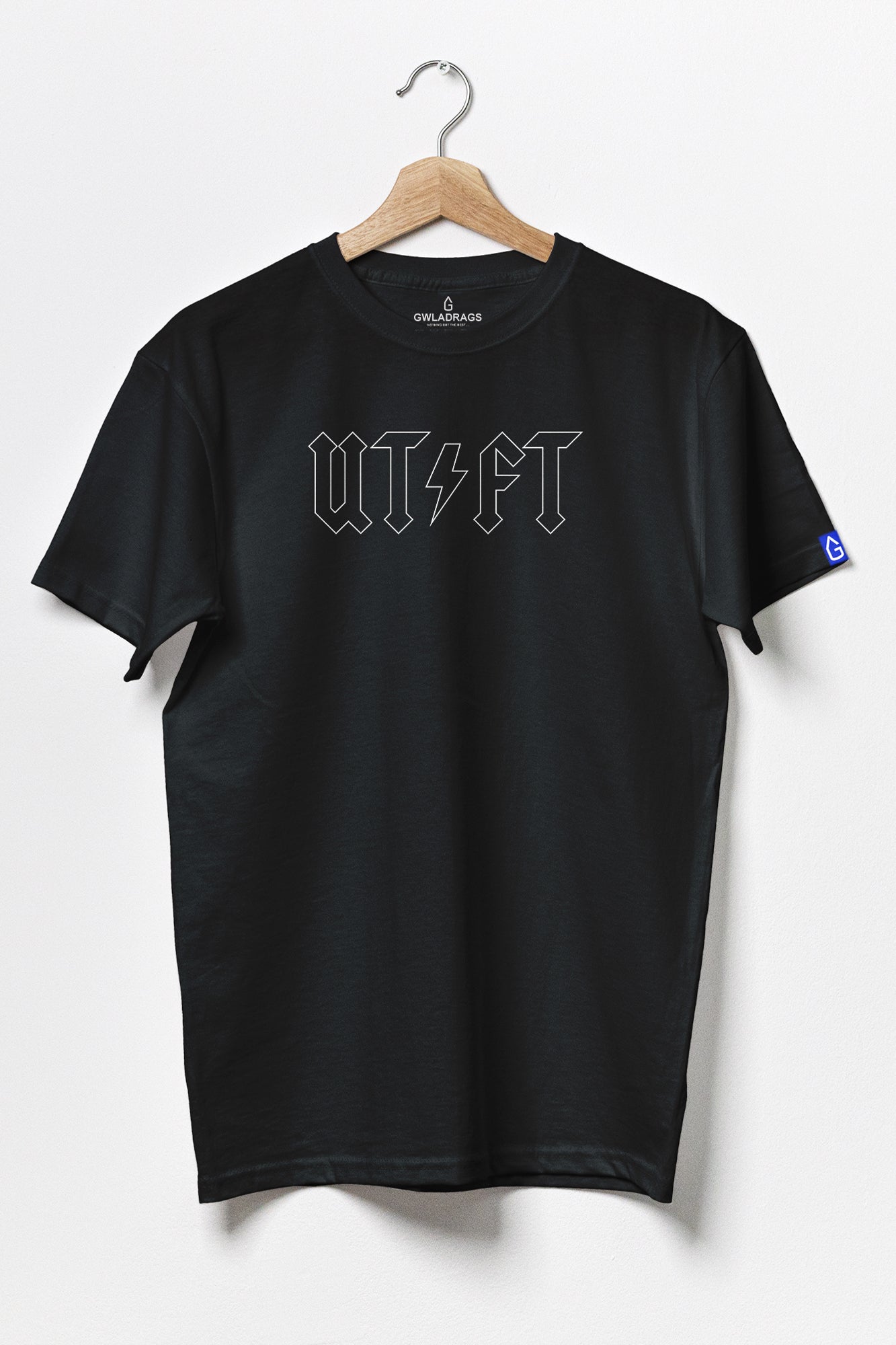 UT/FT Back In Blue - Premium Cotton T-Shirt / Black